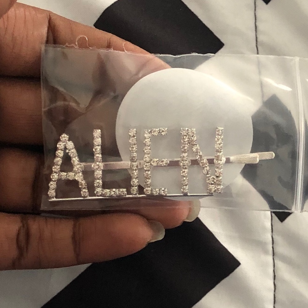 Alien Rhinestone Hair Clip